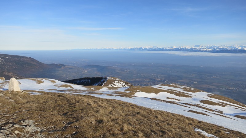 Colomby de Gex, randonnée à ski par le Pas de l'Echine en dessus de Gex
